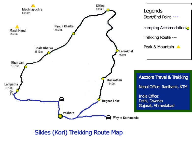 Sikles Trekking Route Map